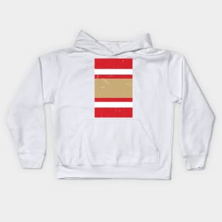 San Francisco Varsity Retro Home Red, White & Gold Design Kids Hoodie